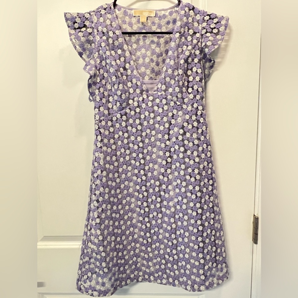 Michael Kors light purple floral dress